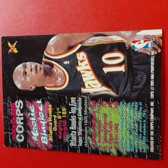 AUTOGRAPHED Mookie Blaylock Atlanta Hawks NBA Basketball Card - Picture 3 of 3